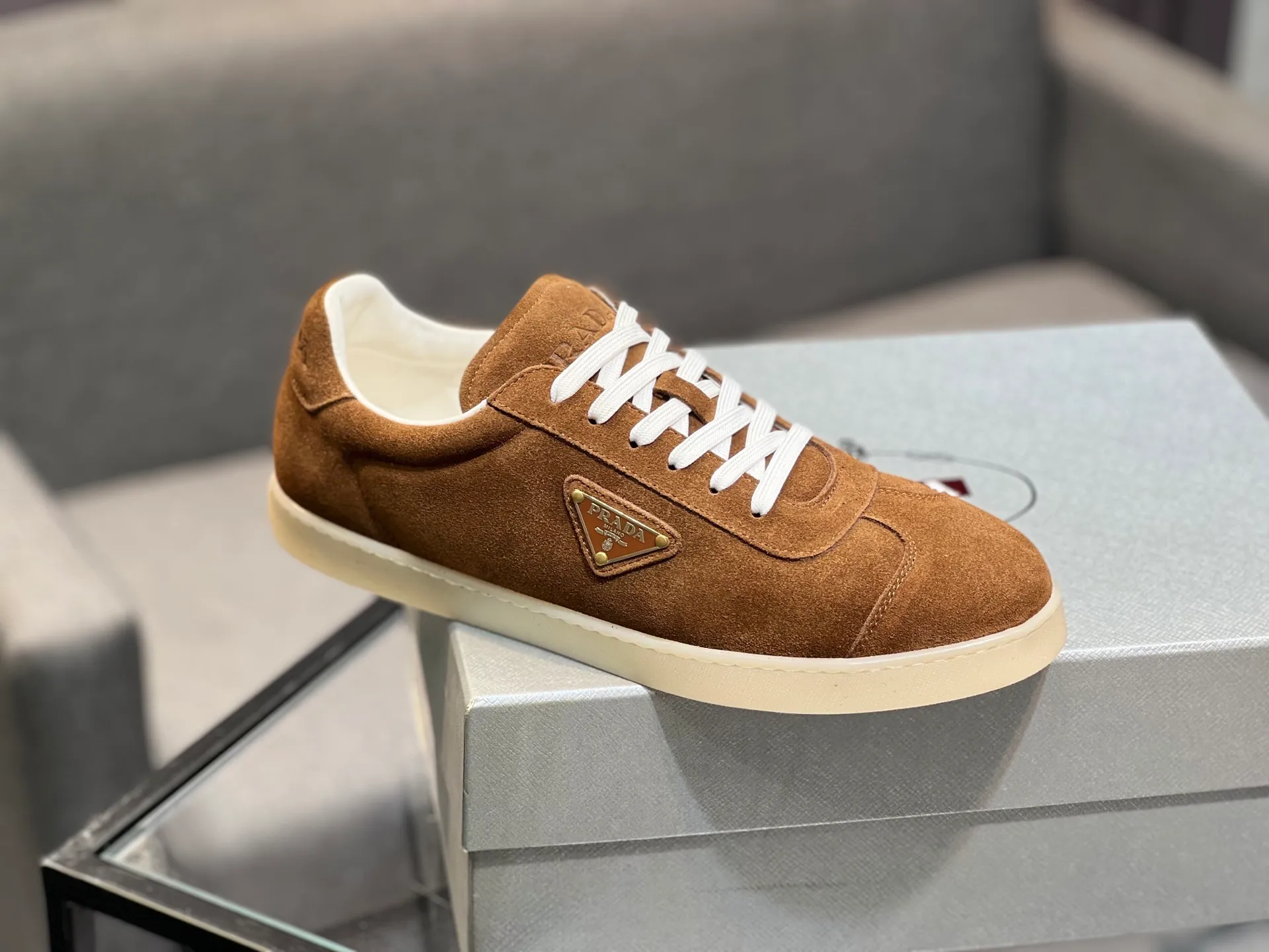 Men's shoes 💰540 [PRADA] Men's shoes are popular in the counter, official website synchronization, 1 high-quality shipment ✔️ Original frosted cowhide + cowhide lining, 1🆚1 replica, original sole, 38-45 (45 customized, non-refundable)